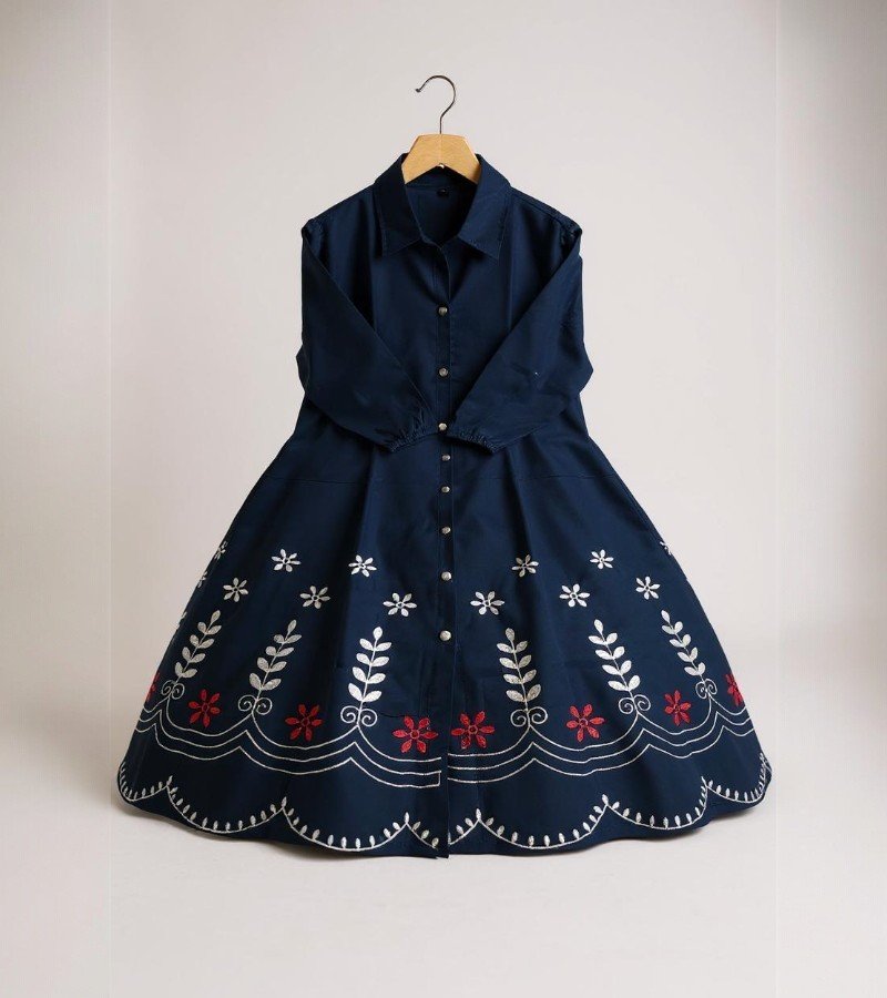 Pure Cotton Embroidered One Piece Style Kurta