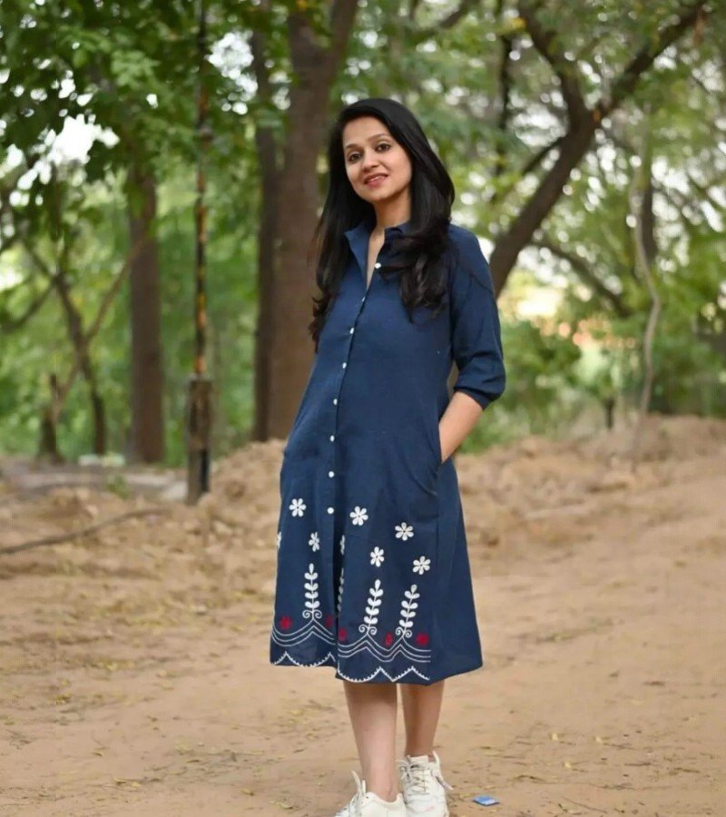 Pure Cotton Embroidered One Piece Style Kurta image 2