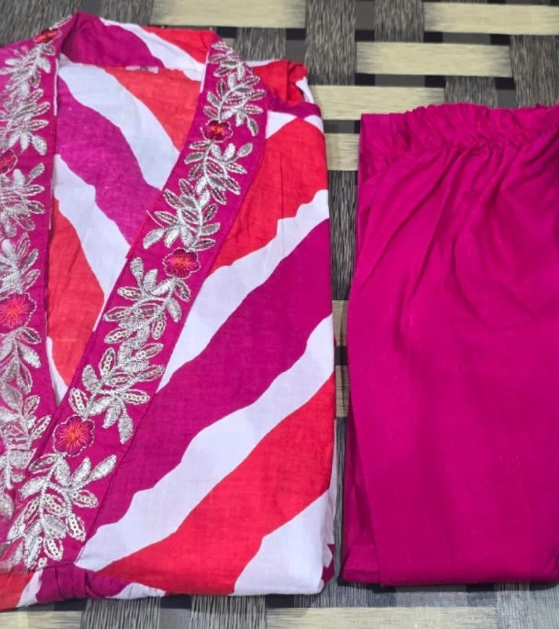 Leheriya Printed Kurta with Bottom Set image 4