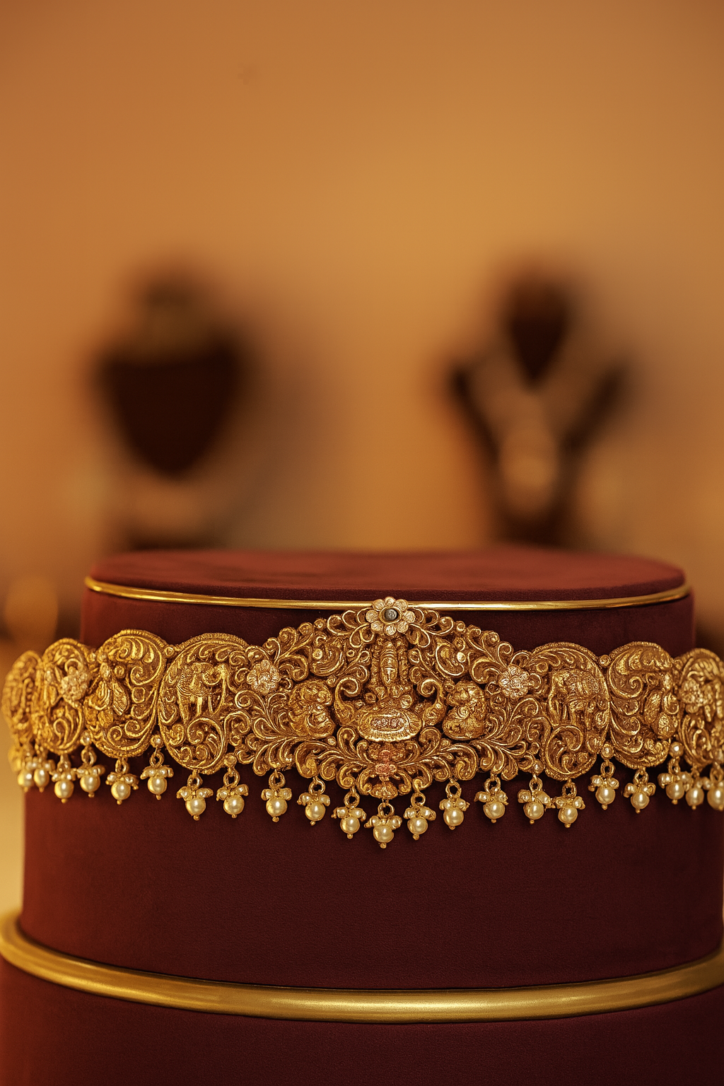 Divine Temple Motif Gold Vaddanam