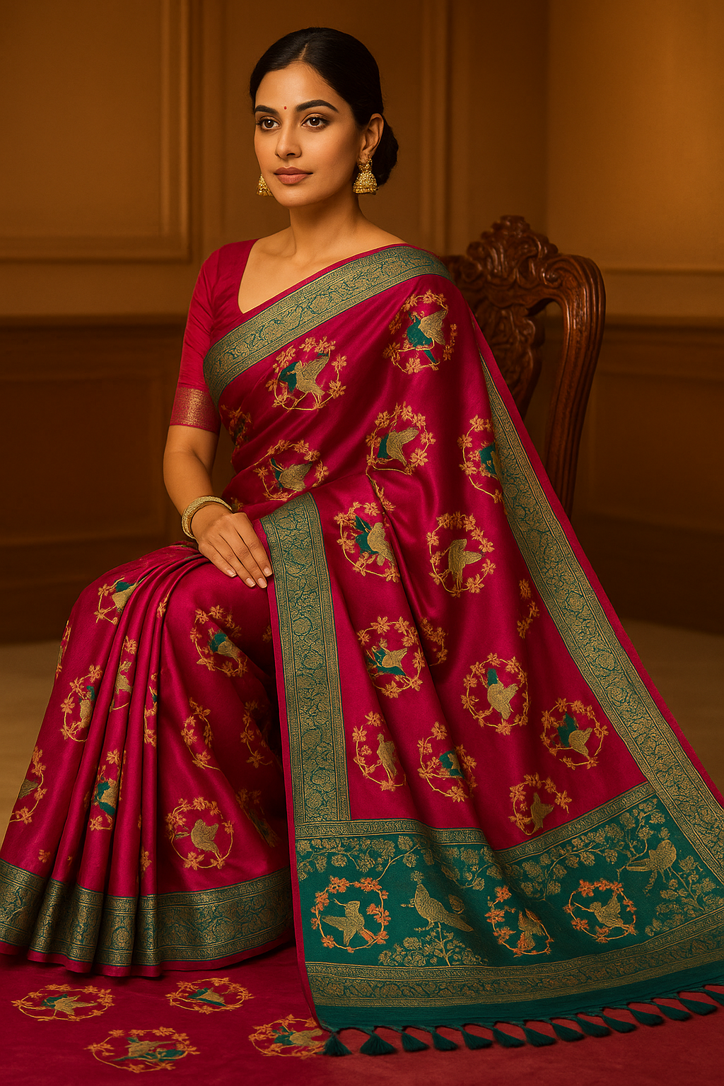 Satinrangkat Saree
