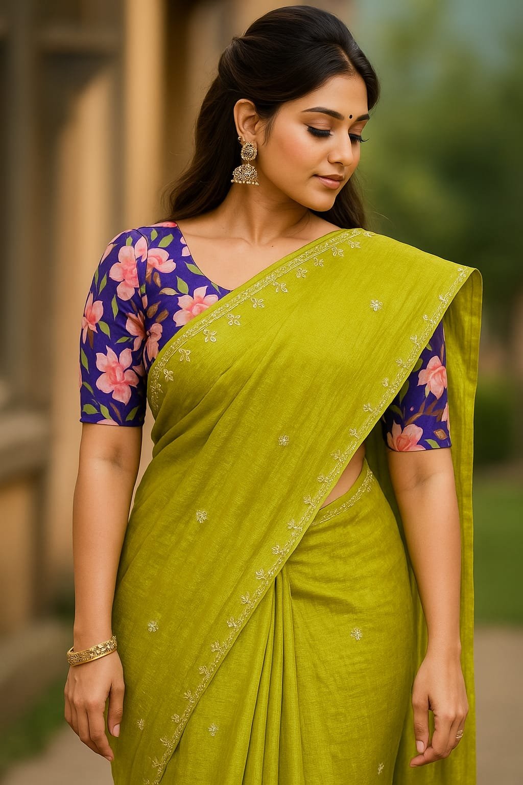 Crushed Work Saree image 2