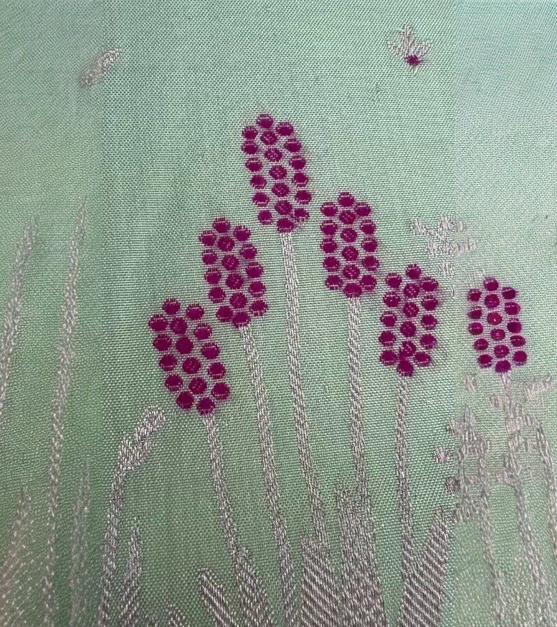 Olive Green Handloom Banarasi Ektara Silk Saree image 3