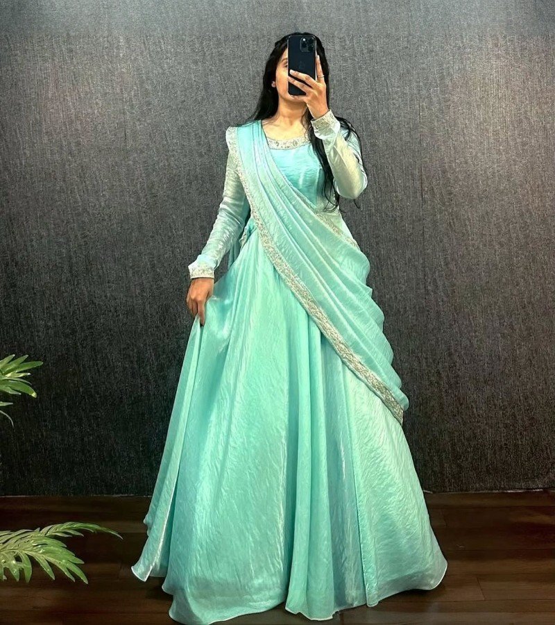 Royal Silk Flair Anarkali Set