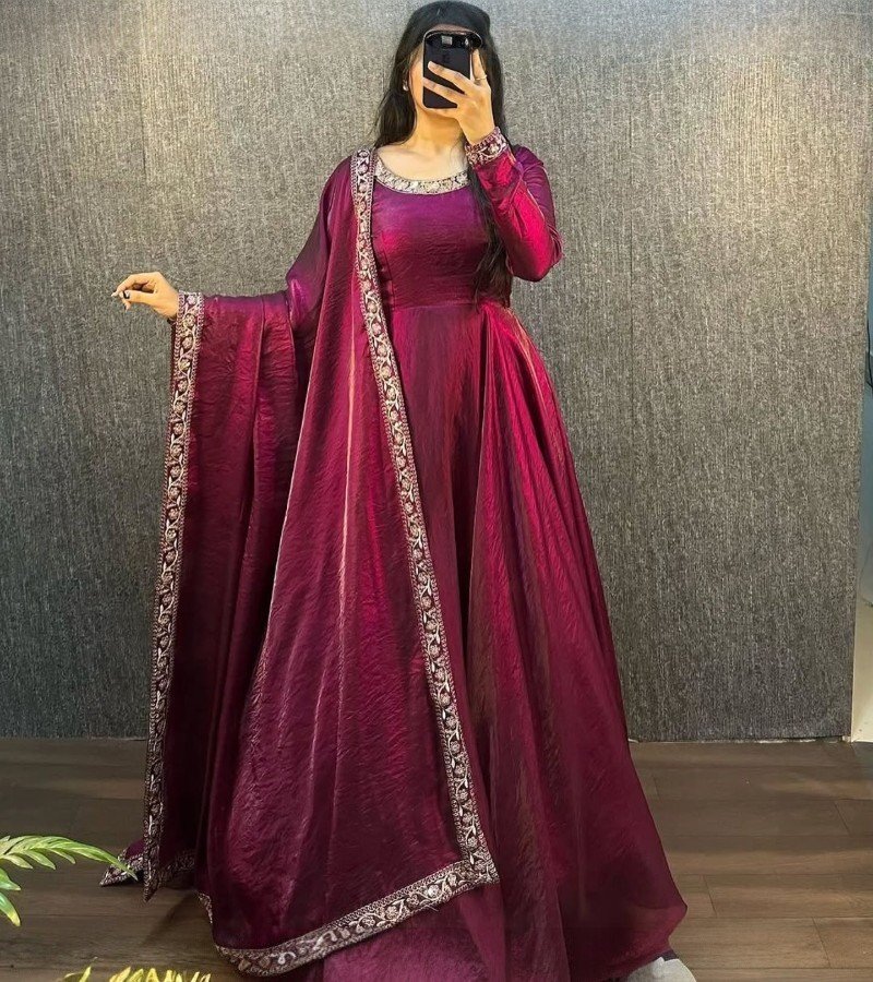Royal Silk Flair Anarkali Set