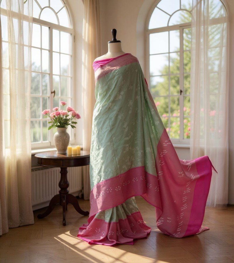Handwoven Banarasi Ektara Silk Saree