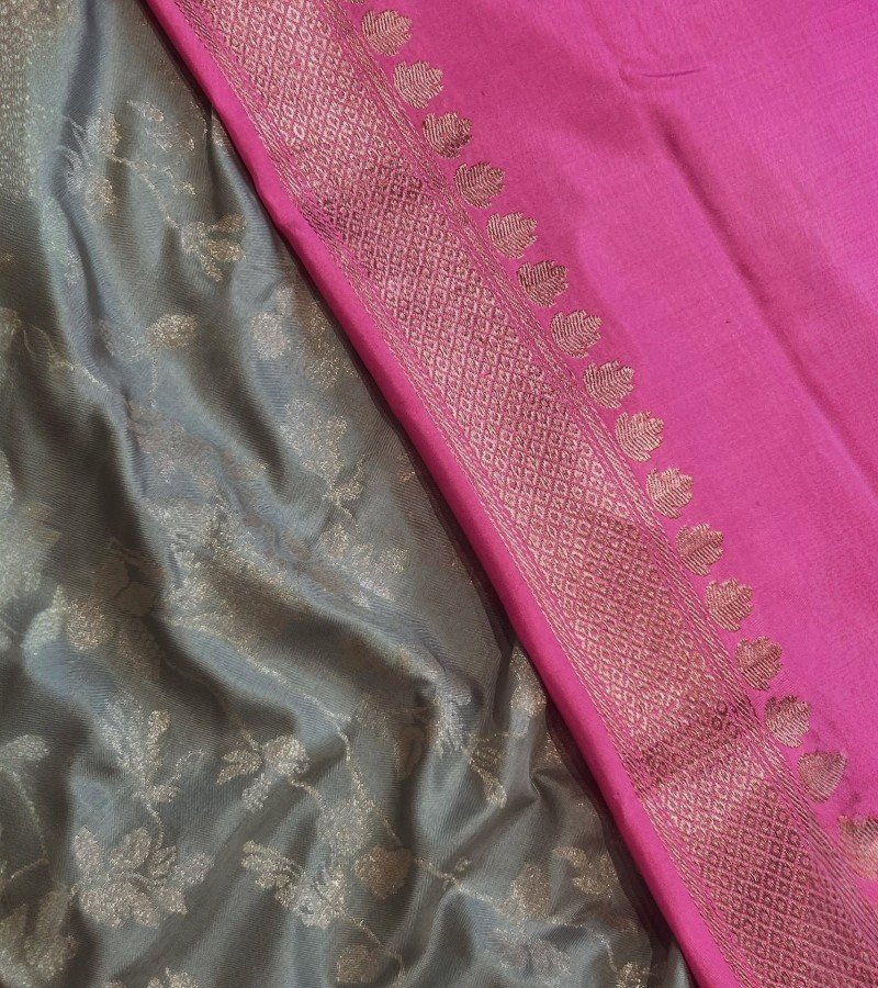 Handwoven Banarasi Ektara Silk Saree image 3