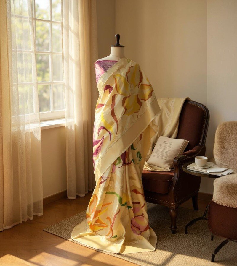 Handwoven Red Banarasi Katan Silk Saree