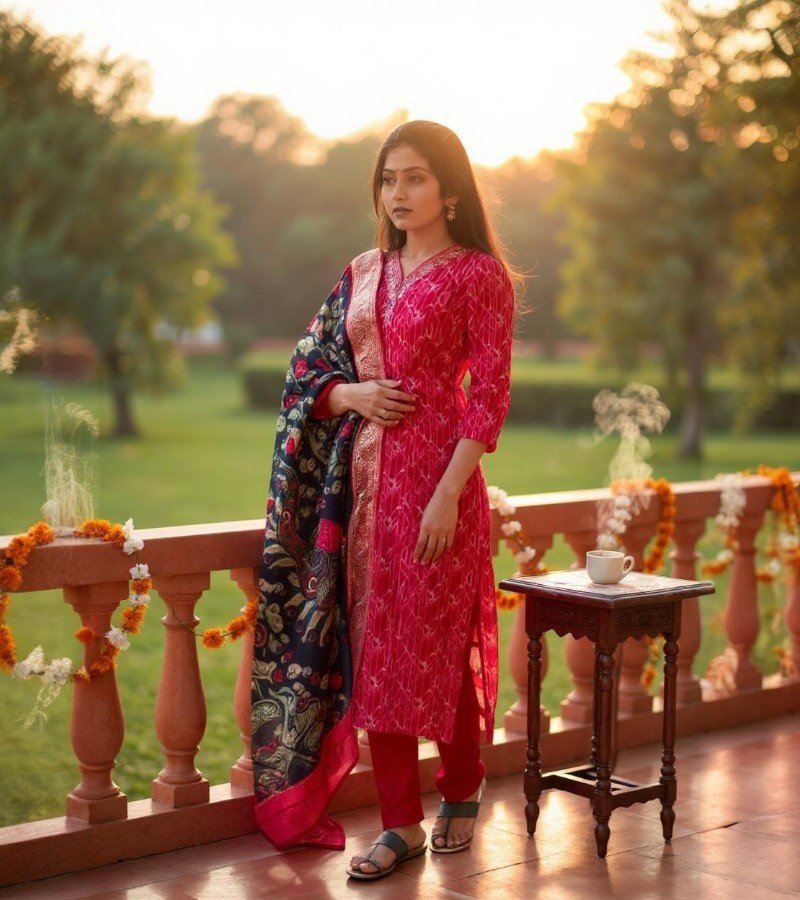 Kurta Set With Dupatta image 4