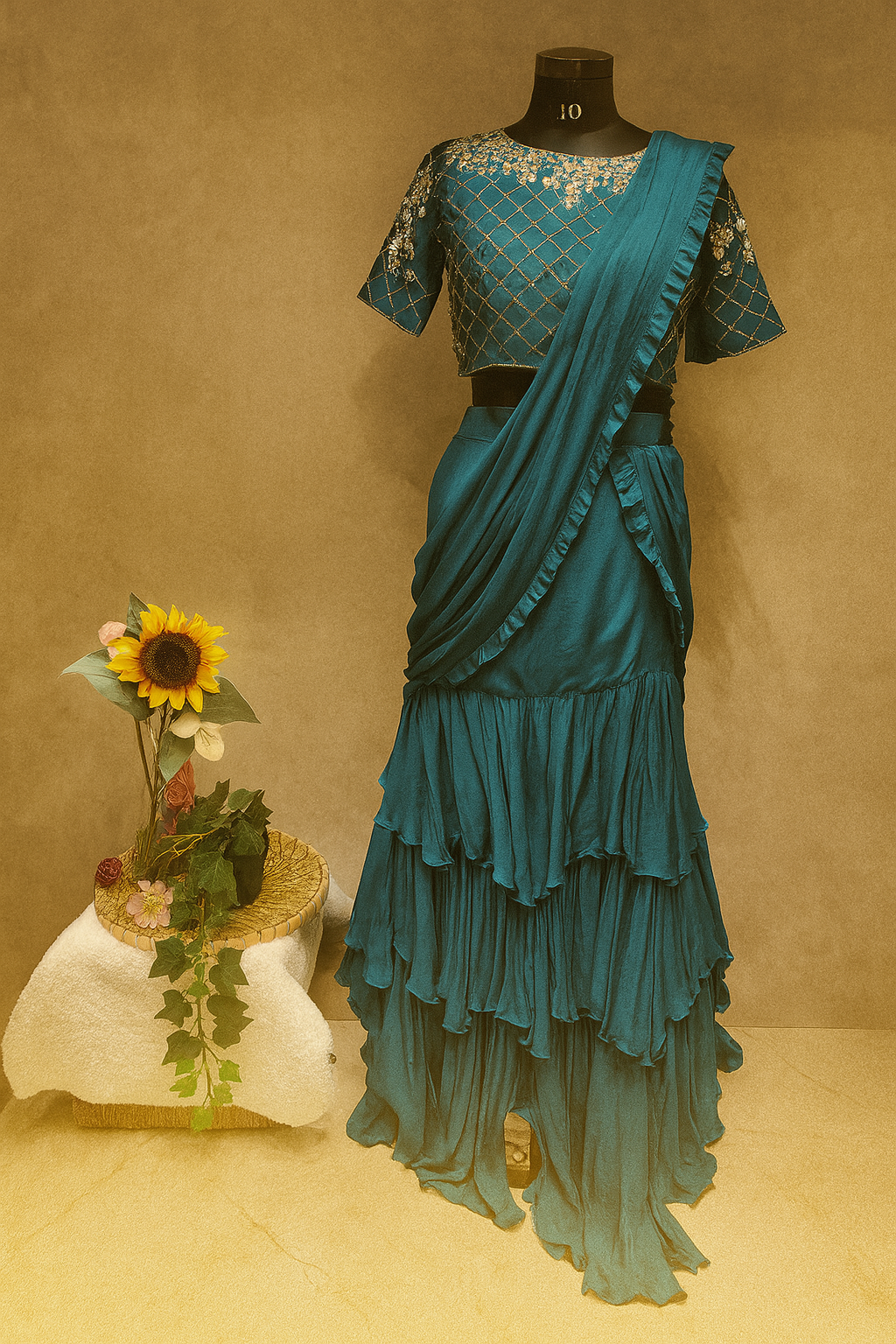 Regal Radiance Designer Lehenga Saree Set