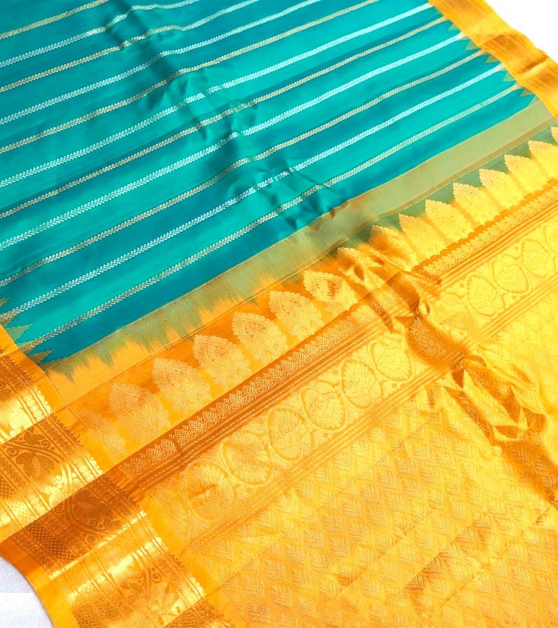 Emerald Glow Kanchipuram Silk Saree