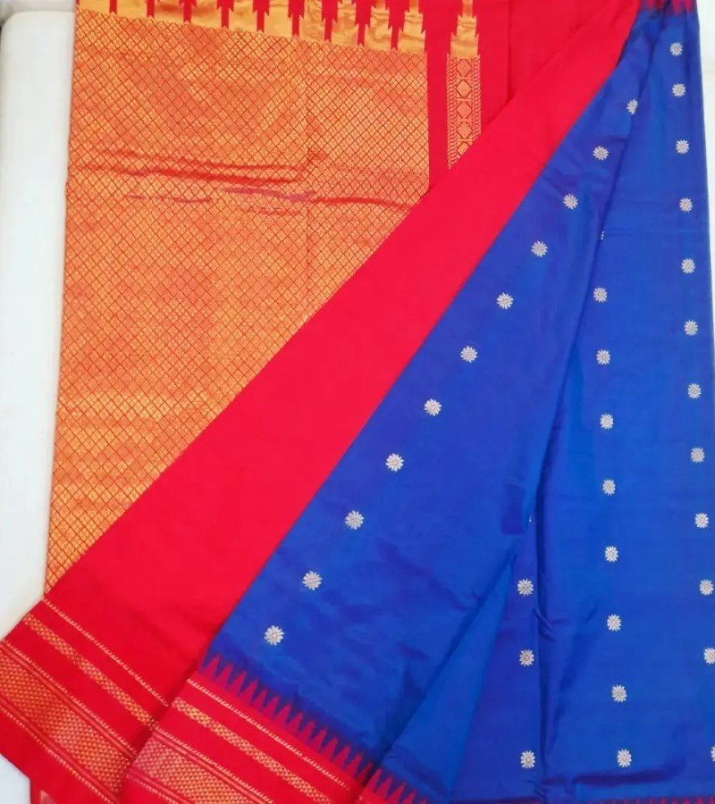Gadwal Pattu with paithani border Saree image 2