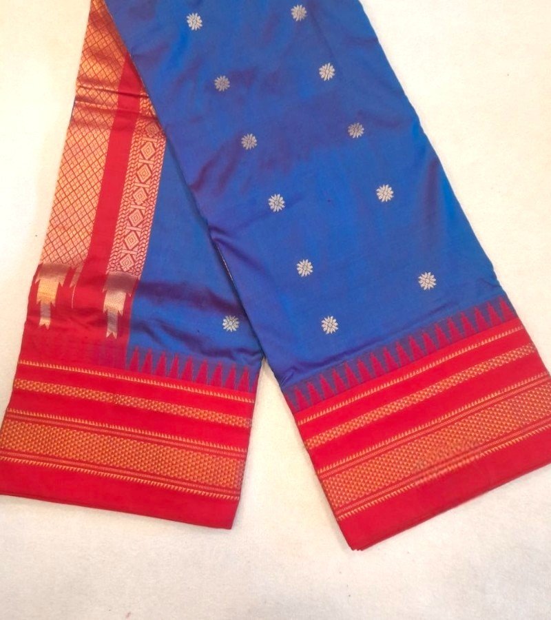 Gadwal Pattu with paithani border Saree image 3